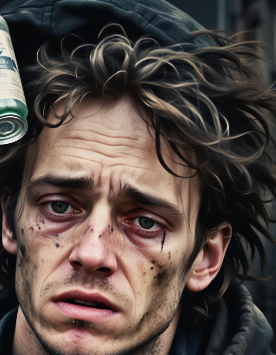 Gritty Digital Portrait of Weary Person in Natural Light