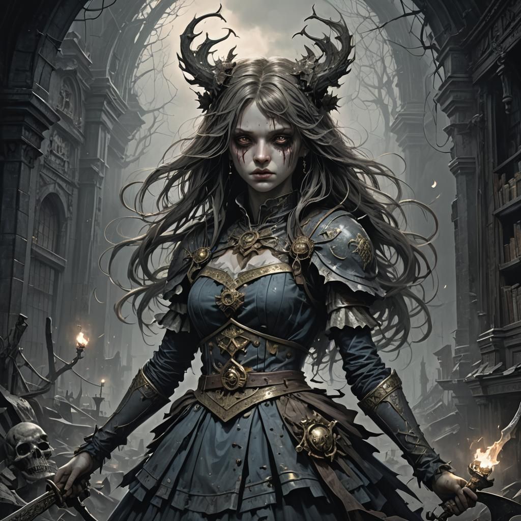 Magical Girl in Horror, Digital Illustration