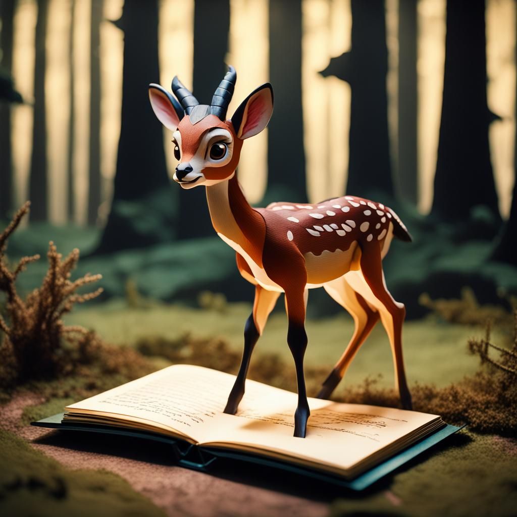 Bambi in a Pop-Up Book: Cinematic Still