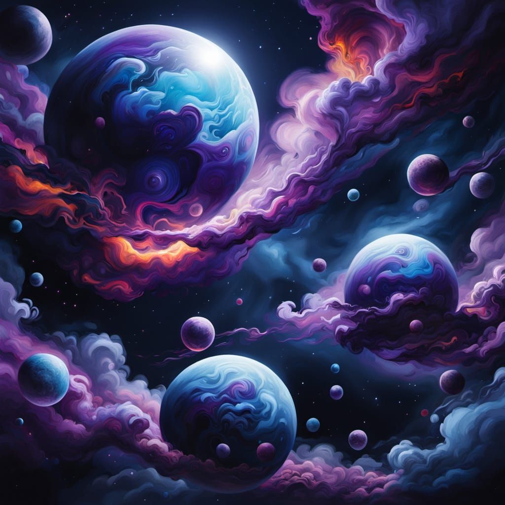 Ethereal Vortex in Triadic Hues