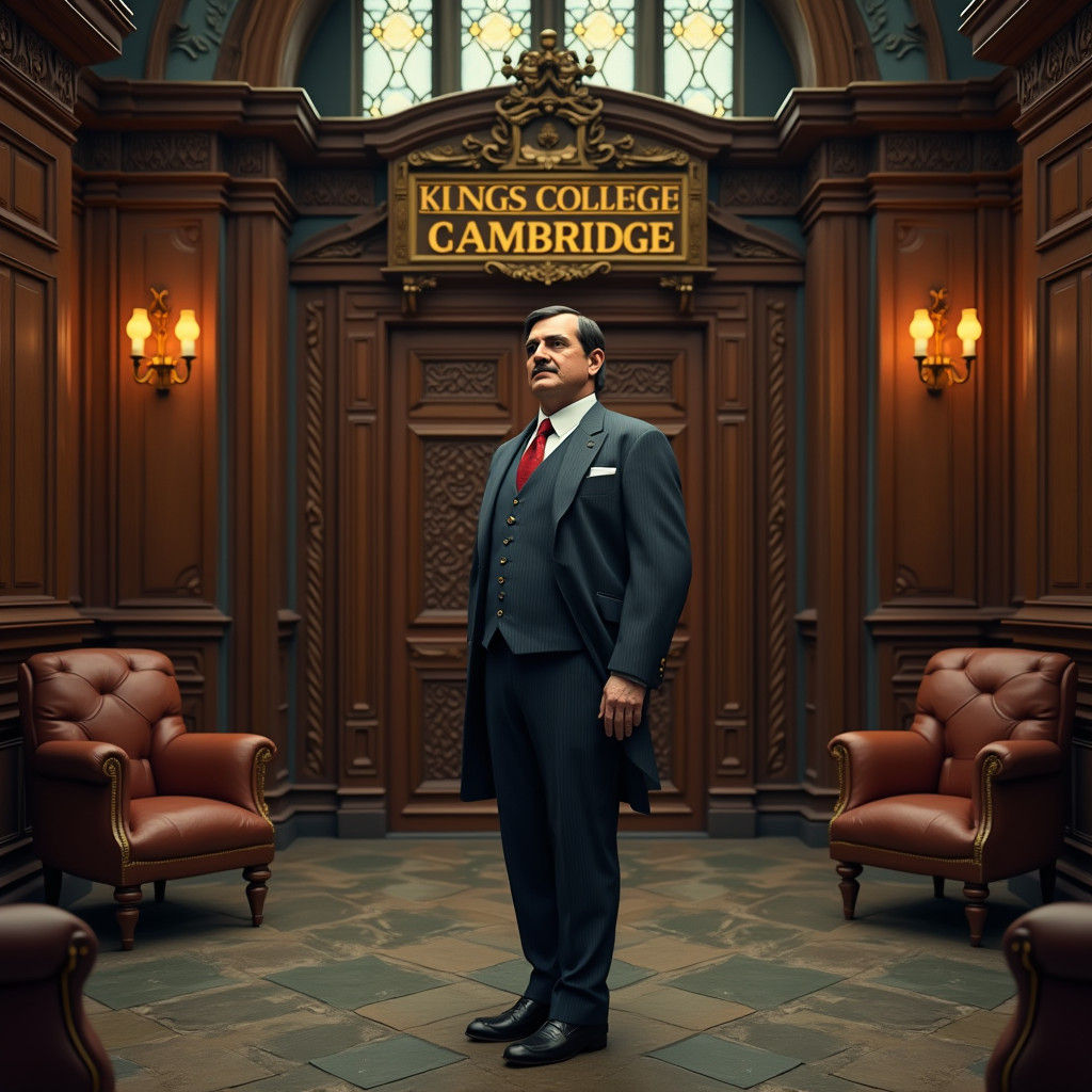 Alan Turing at King's College Cambridge as Matte Painting