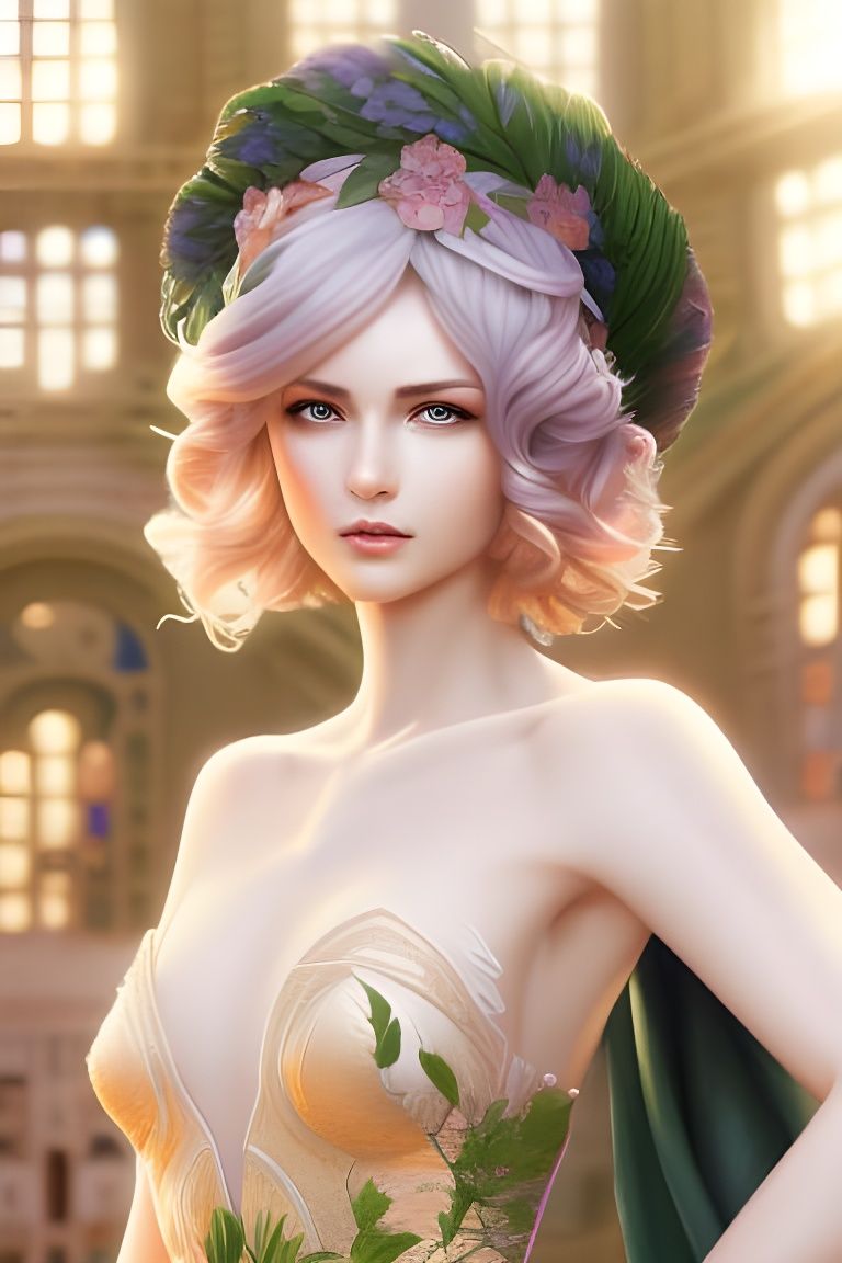 "Beautiful portrait of angel! Lit! Greek temple!" + beautiful + 8K digital illustration + WLOP + Yana Toboso + M.W. Kalu...