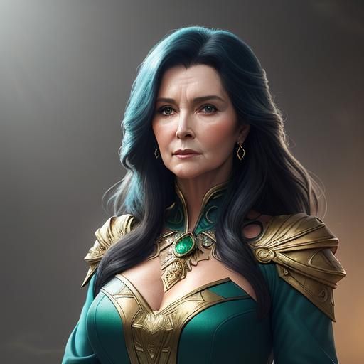 Majestic Portrait in Art Nouveau Style