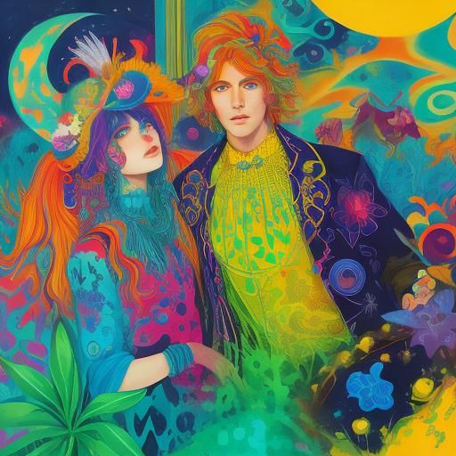 Psychedelic 70's Party, Visionary Art Style