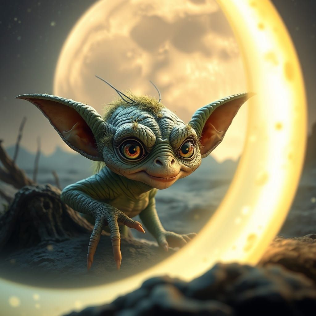 Surreal Gremlin Discovers Mystical Möbius Moon