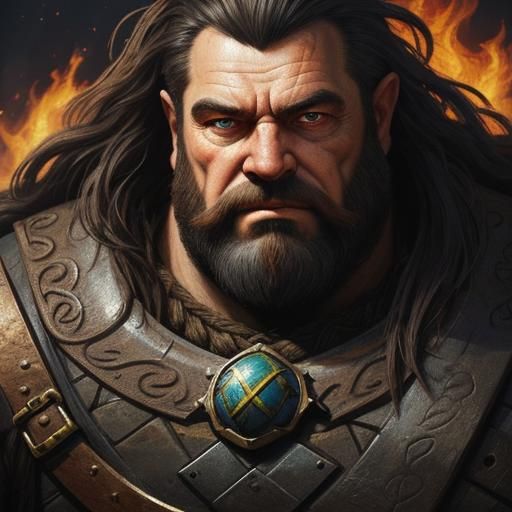 Dwarf Forging Metal in Fantasy Illustration