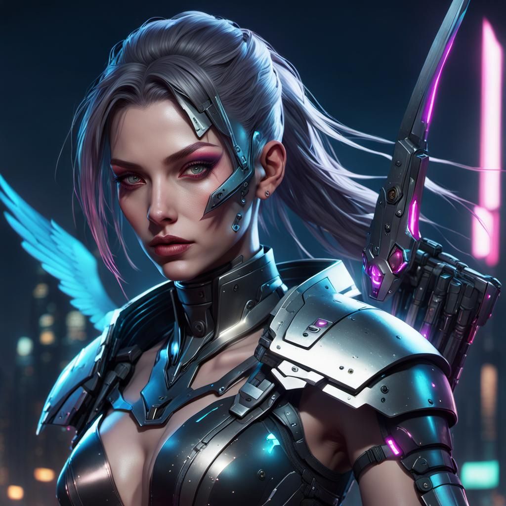 Futuristic Female Soldier