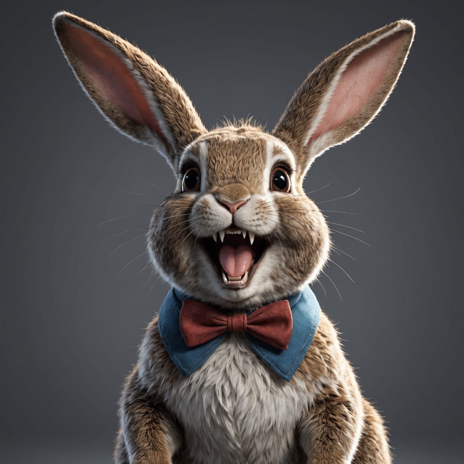 Laughing Bunny Generated from Simple Prompt