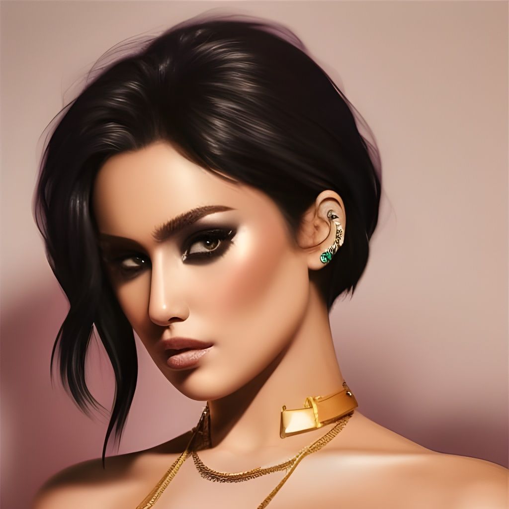 Pop Punk Princess Portrait in Psychedelic Golden Hour