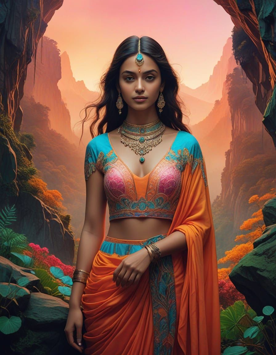 Vibrant dreams dance in nature’s mystical embrace