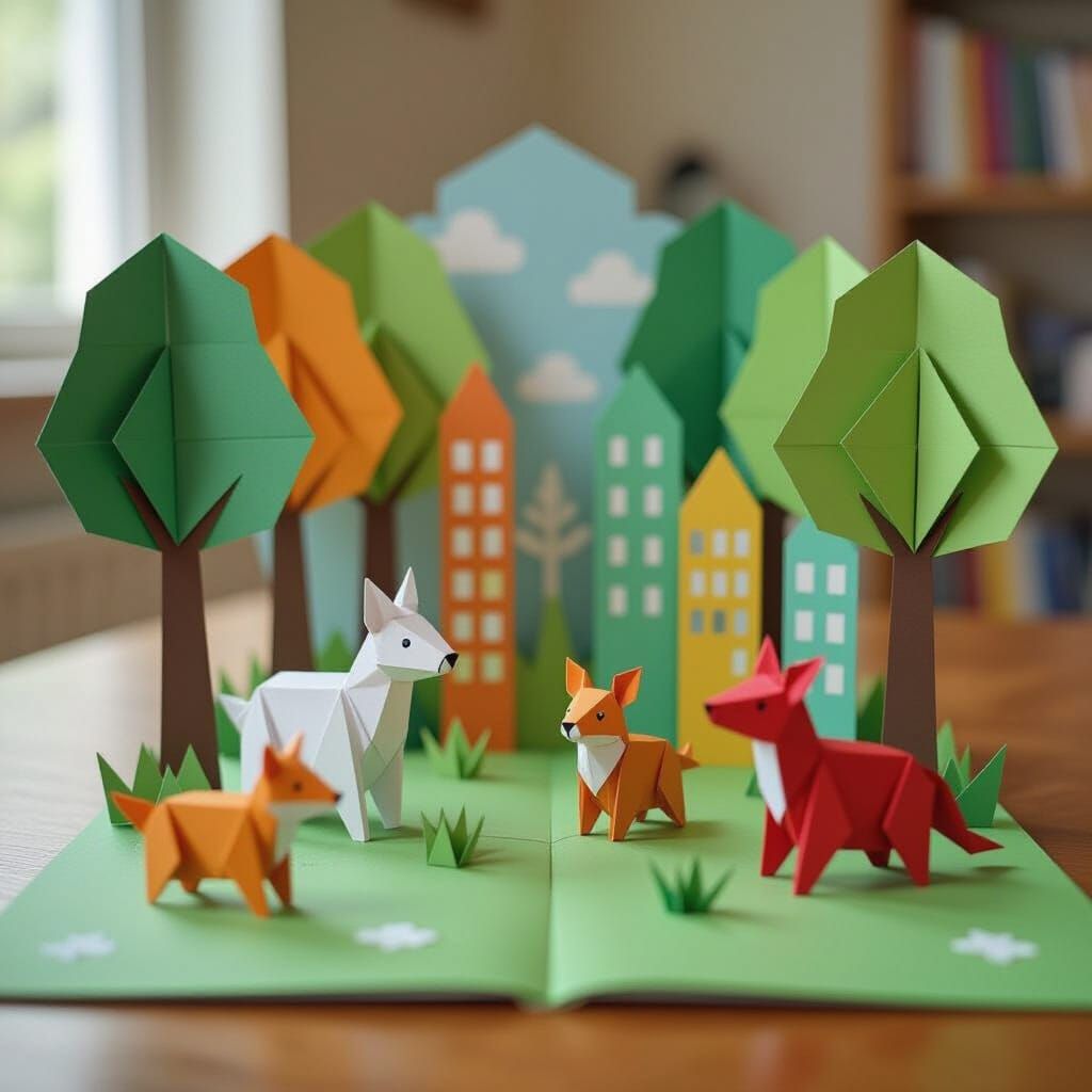Origami Forest and Pop-Up City Come to Life