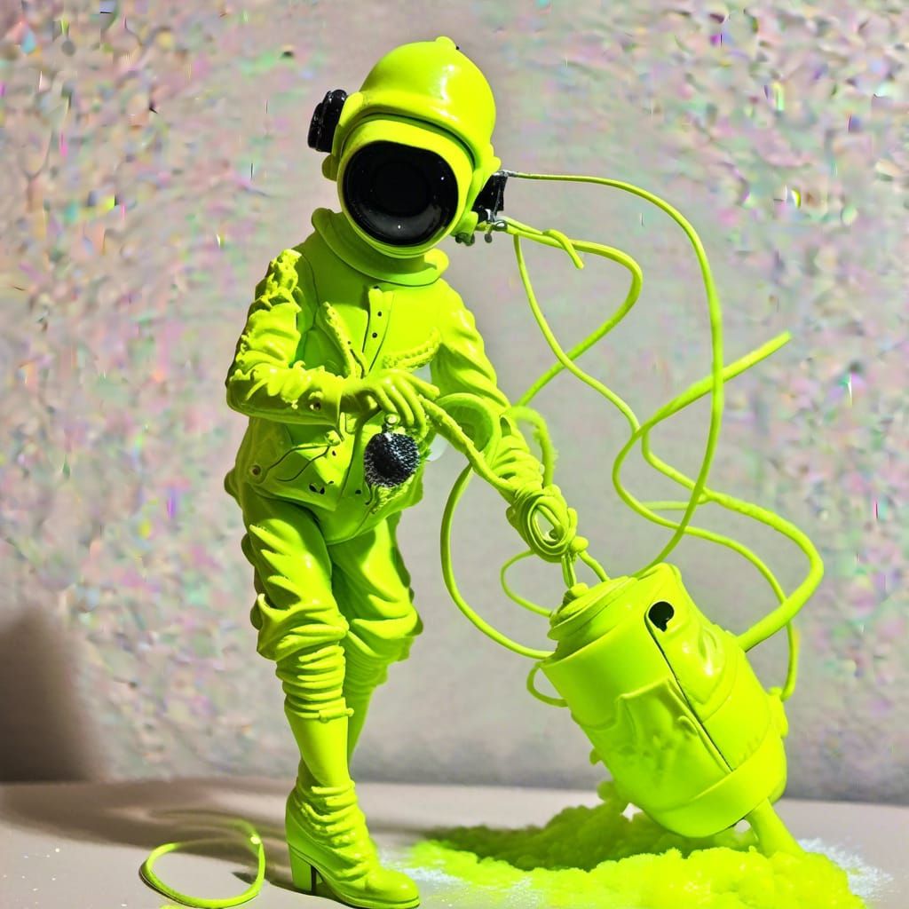 Ghostbuster with Neon Sprayer in Hans Arnold Style