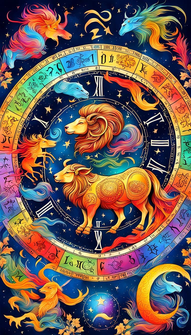 Colorful Zodiac Signs Art