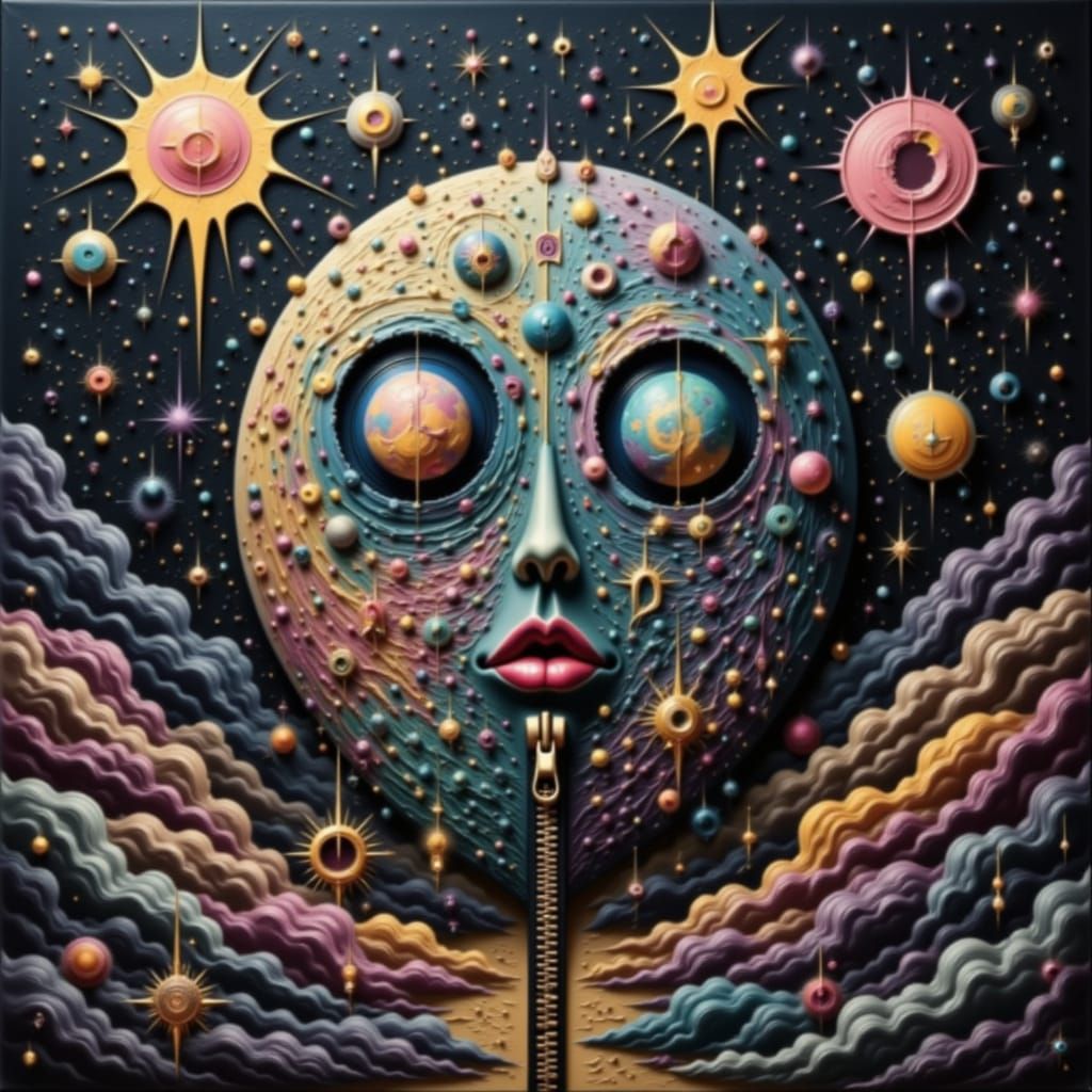 Abstract Spiritual Connection: Light & Shadow Dance