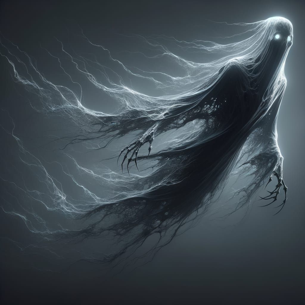 Ethereal Wraithshade: Spectral Entity in Epic Fantasy Style