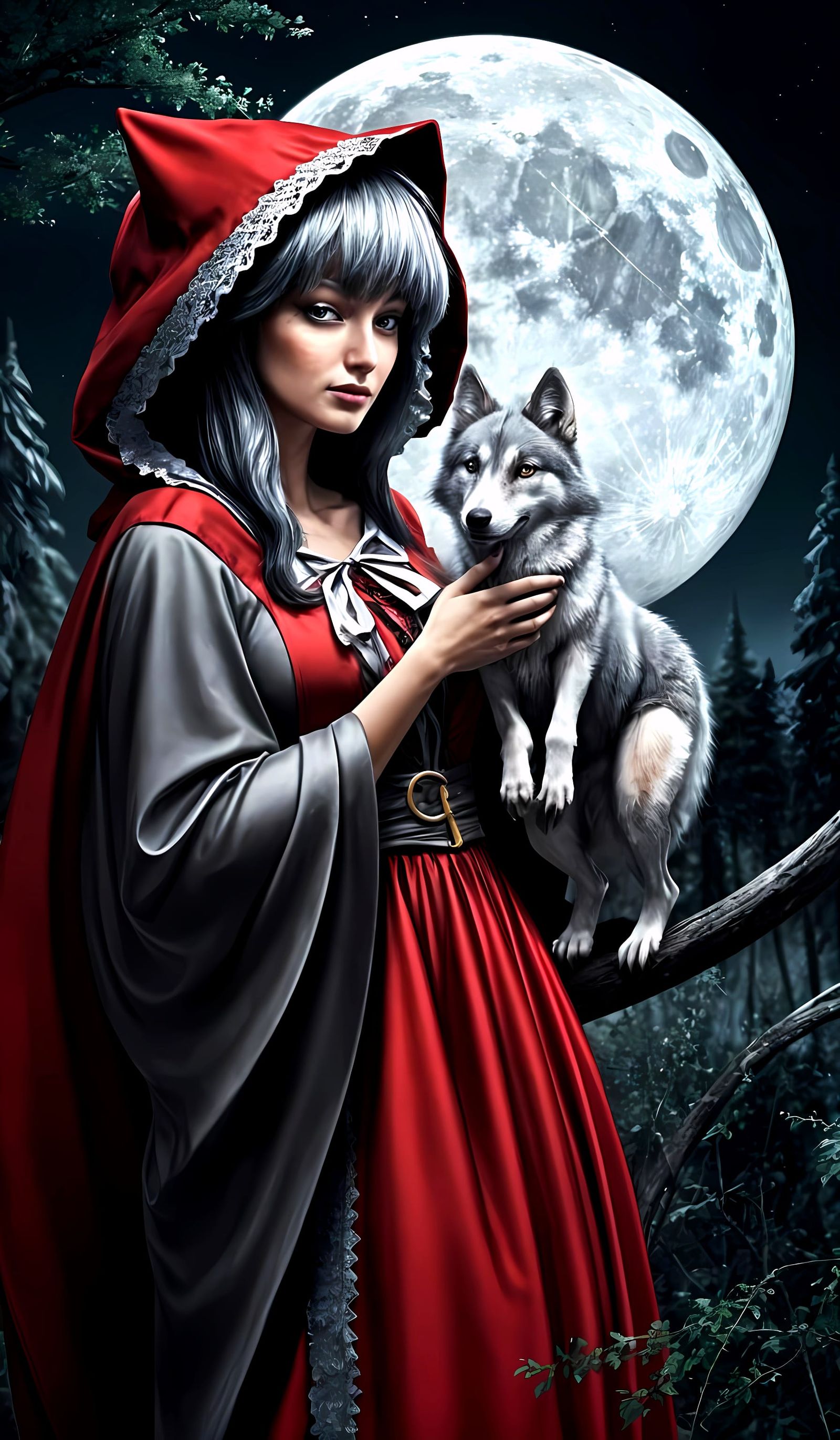 Wolf and Moon: A Little Red Riding Hood Parody