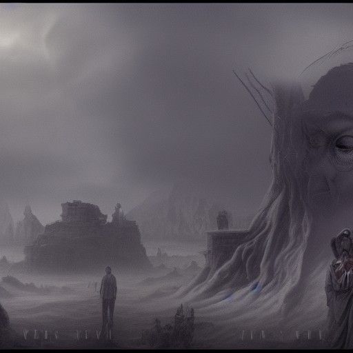 Detailed Matte Painting of Dead Man's Eyes