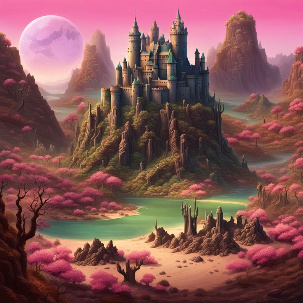 Sandy Planet Castle with Mangrove Trees