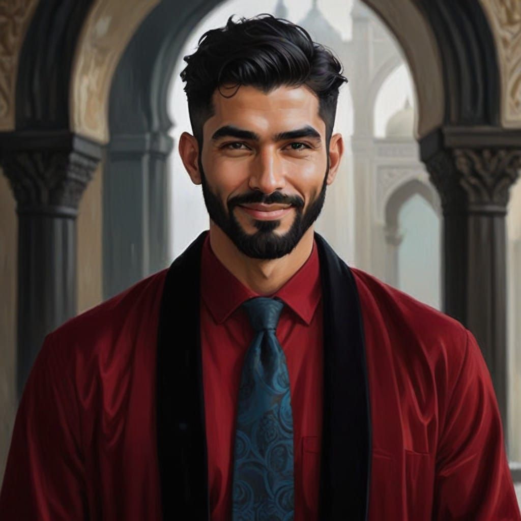 Charming Gentleman in a Mosque of Elegance