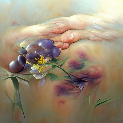 Bruised Flowers Oil Painting in Classical Realism