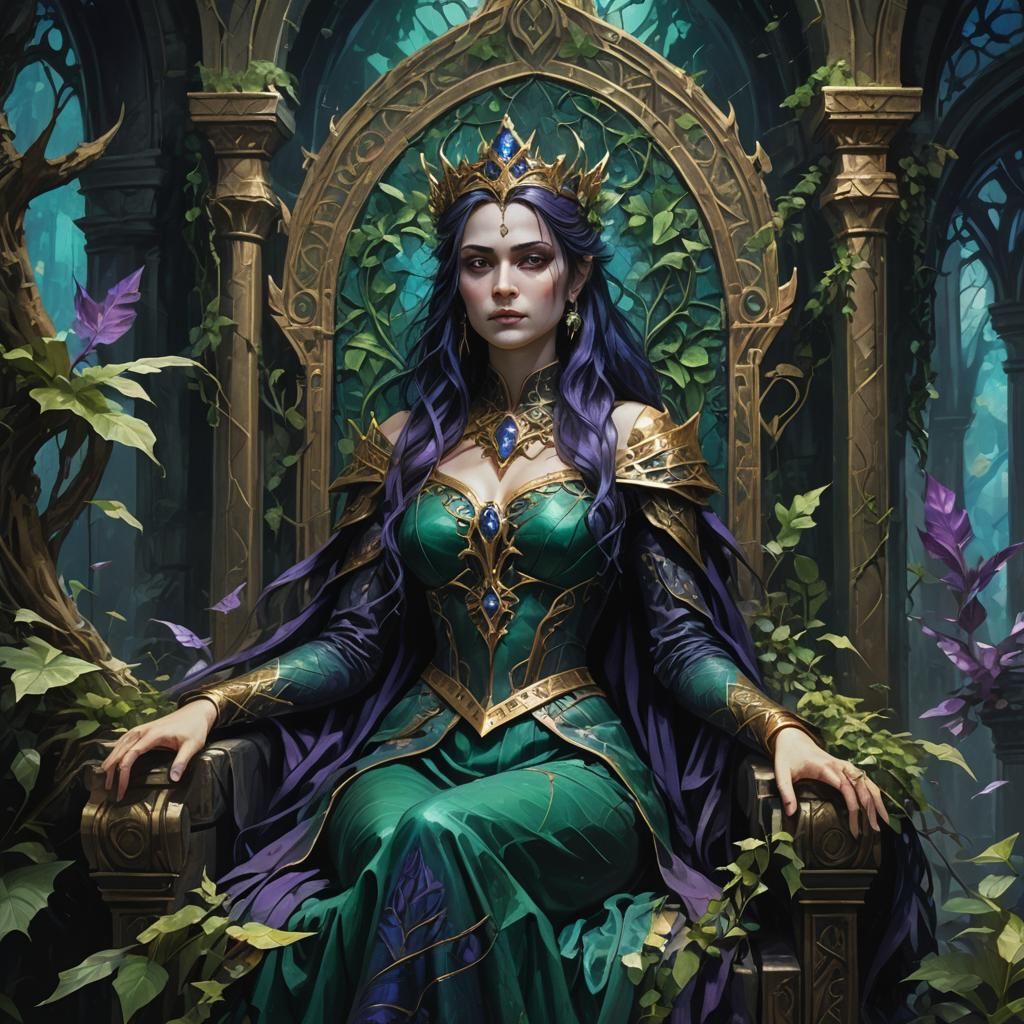 Gaming Goddess Nior in Dark Mystical Temple