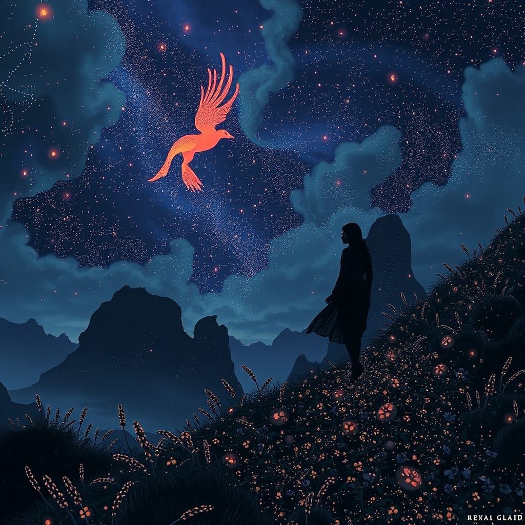 Starry Night Beauty: A Visionary Art Photograph