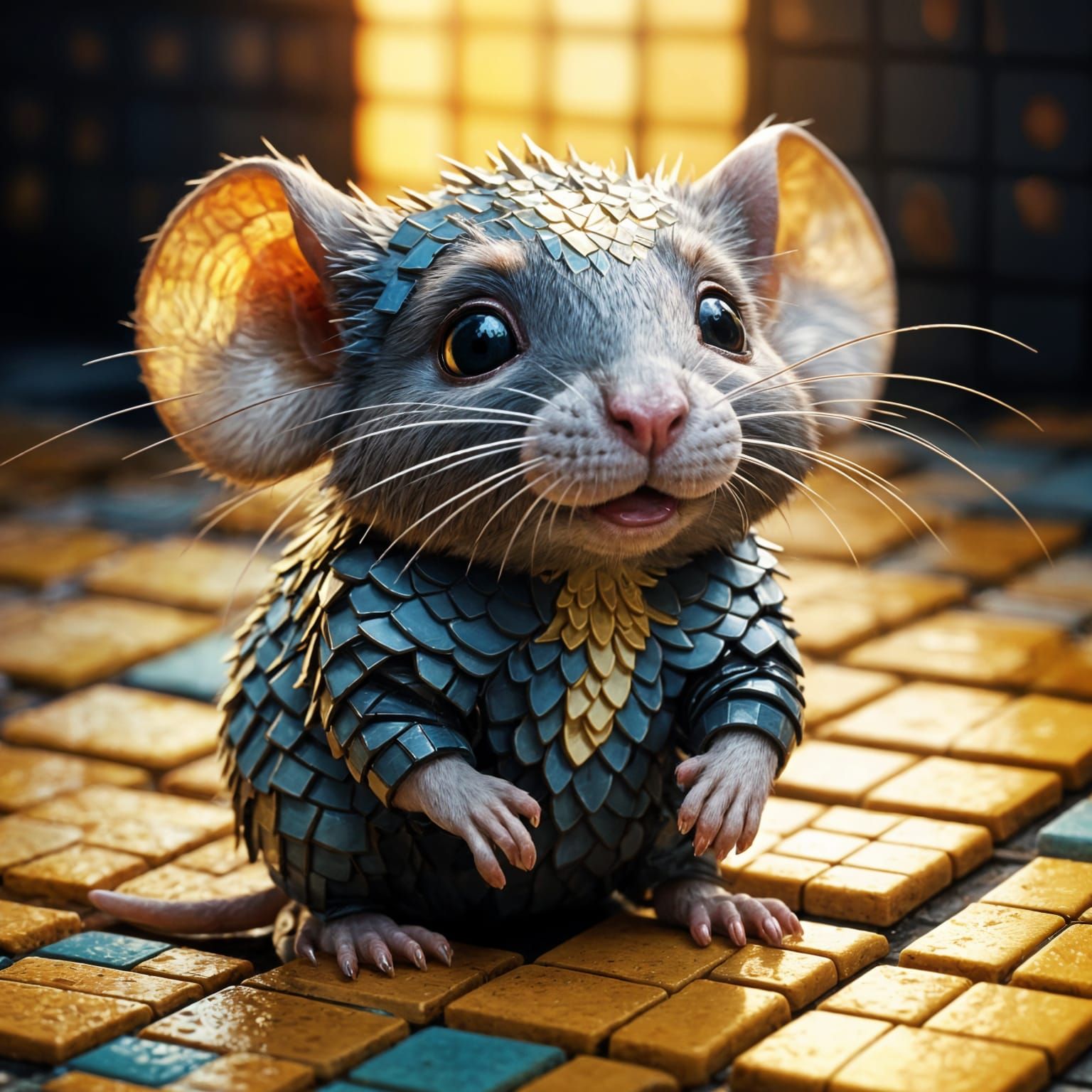 Hyperrealistic Chibi Rat Concept Art