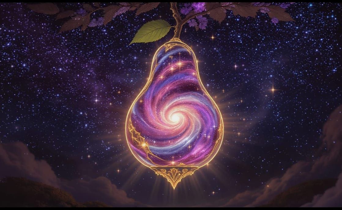 Cosmic Pear Lantern Illuminates the Night