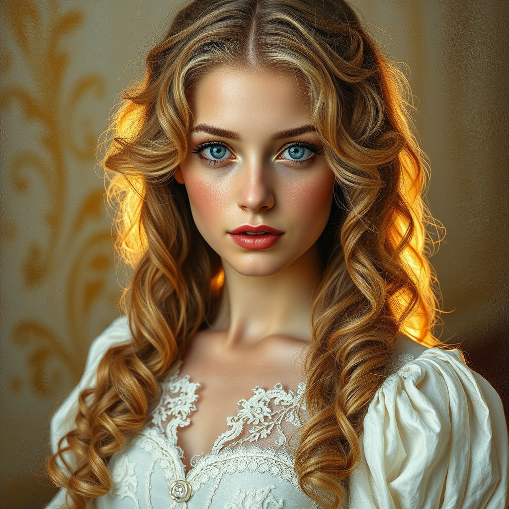 A 26 year old russian lady with blonde hair and grey-blue ey...