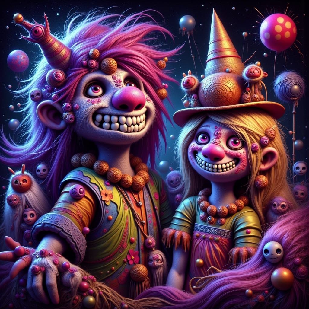 Cosmic Clowns in Nightmarish Circus Style