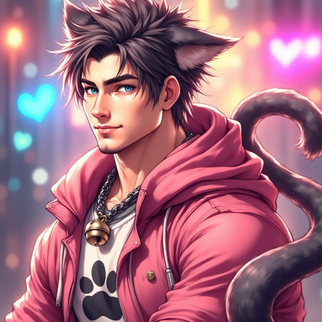 Feline Masculinity in Vibrant Colors