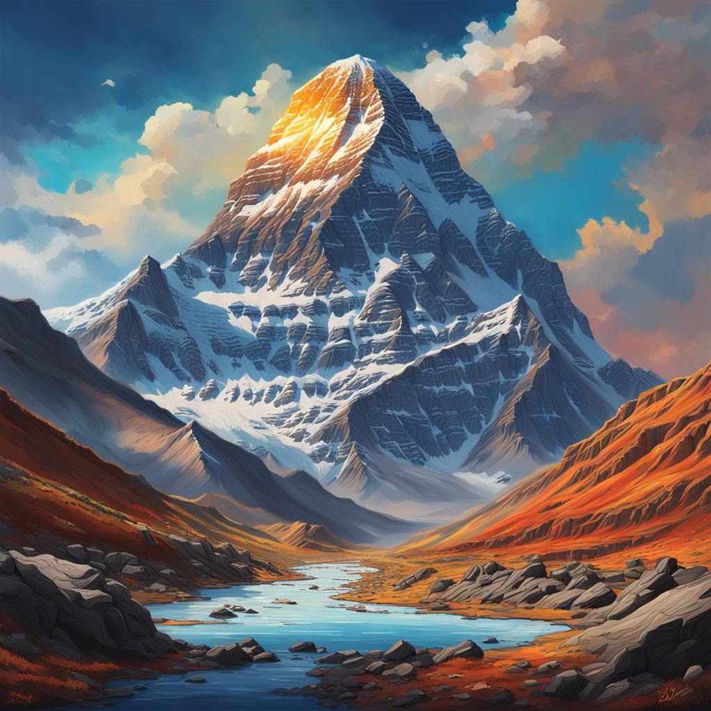 Hyperrealistic Mount Kailash Concept Art