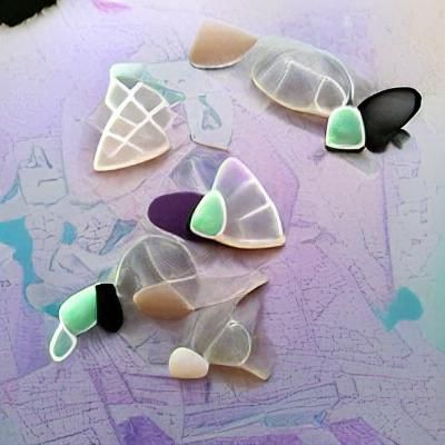 Pastel Goth Sea Glass Still Life