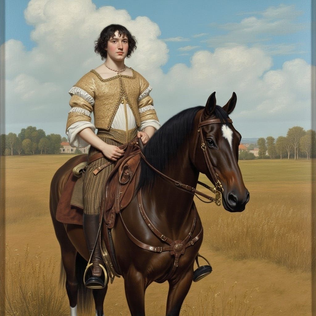 Man on Horseback in 17th Century Style
