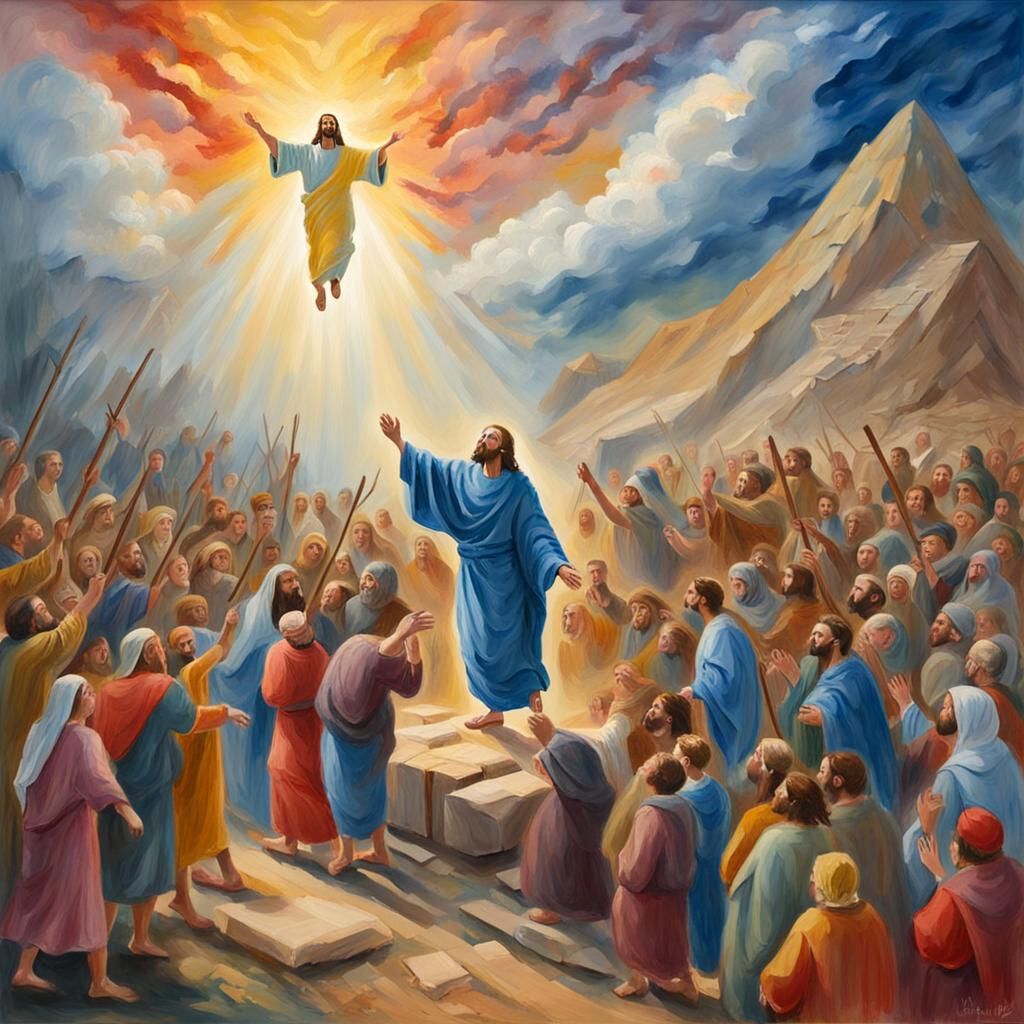 Jesus Returns: An Impressionist Gouache Painting