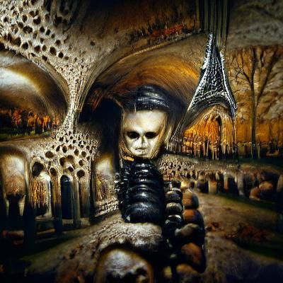 Gothic Paris Catacombs: Detailed Ossuary Art