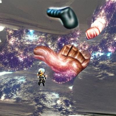 Celestial Hand Reaching Through Space