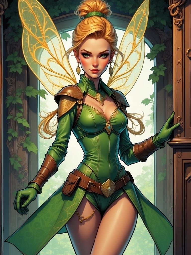 Tinkerbell Enters Neverland Bar as a Cyberpunk-Inspired Supe...