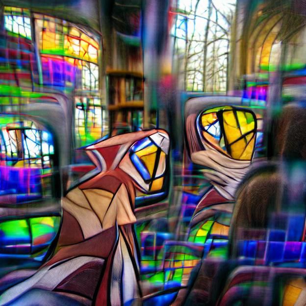 Abstract Stained Glass to Another Dimension