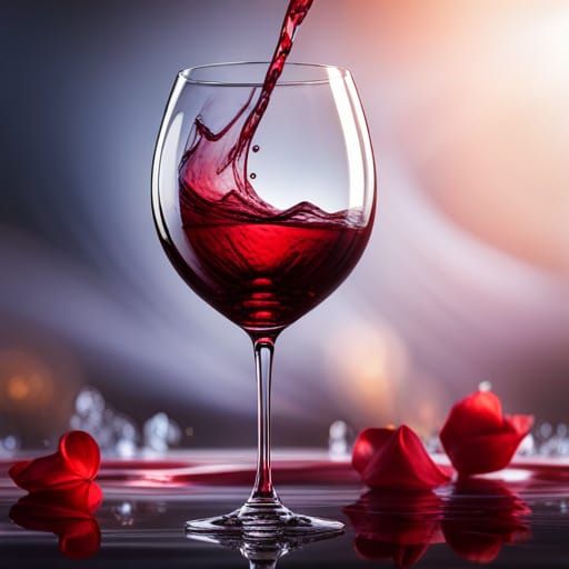 Red Wine Splash Art in 4K Octane Render