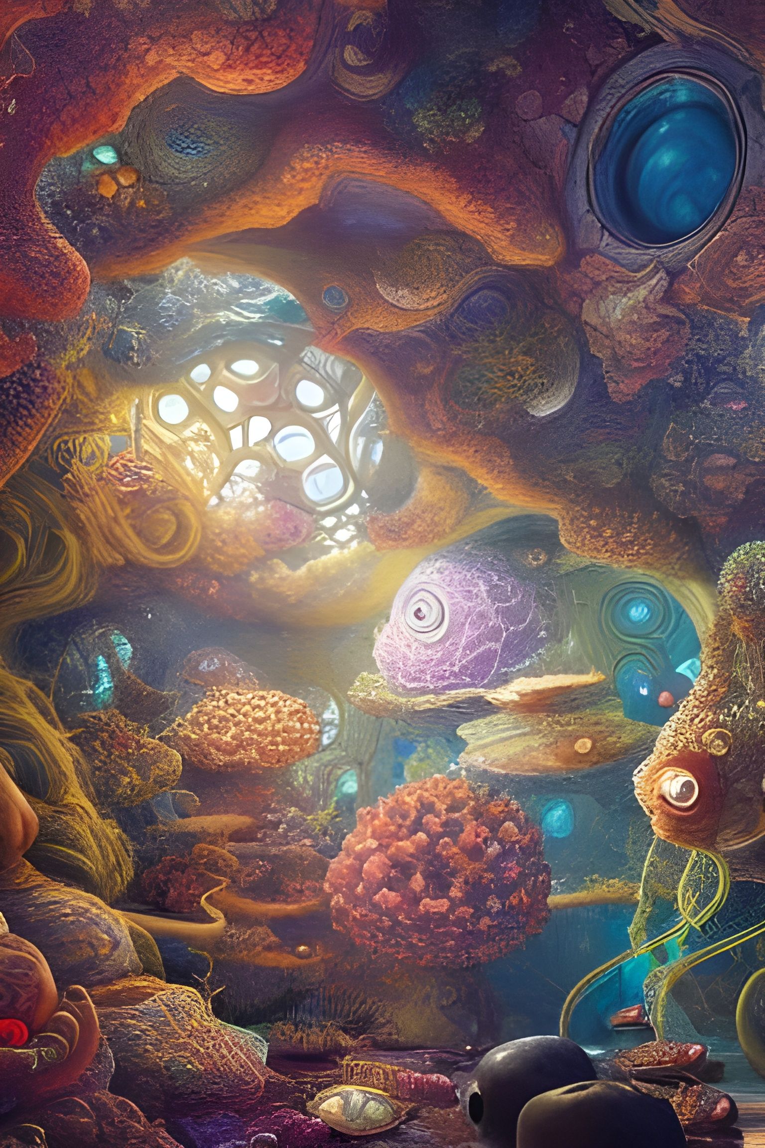 Living Room Fish Tank Contains Miniature Universe