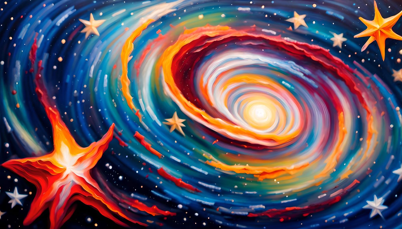 Spinning Flare-Star in Impasto Spiral Galaxy