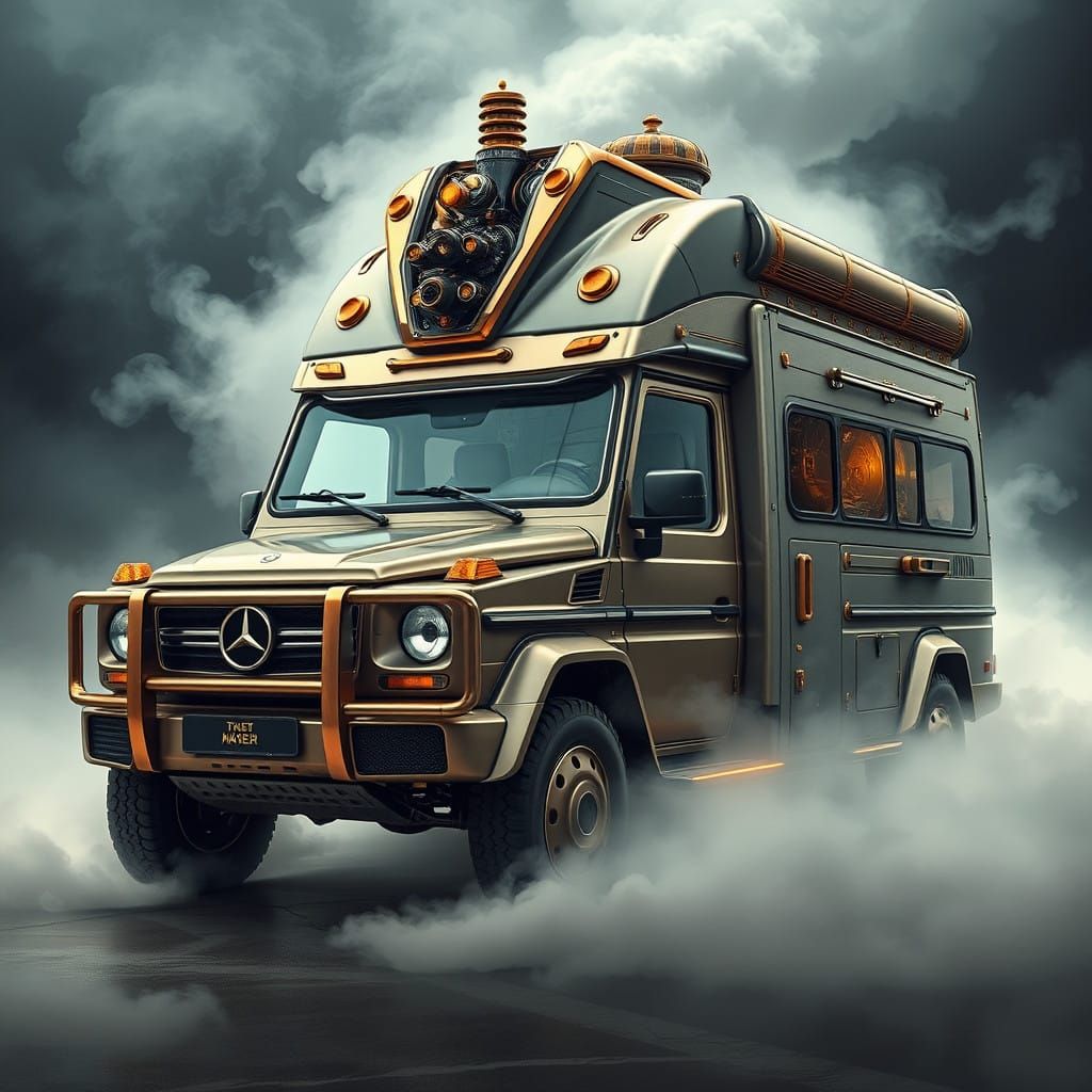 Elegant Steampunk Mercedes G Class Motorhome