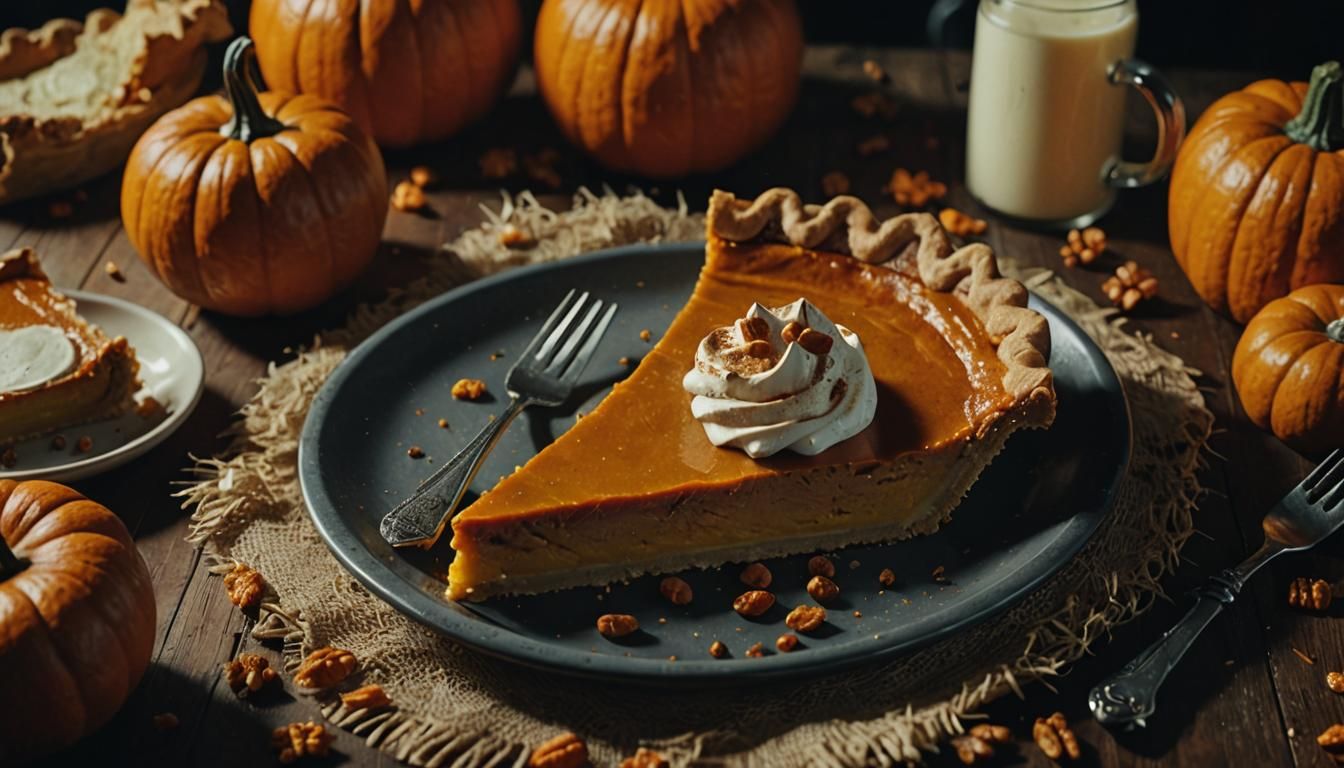 Cinematic Pumpkin Pie Film Still