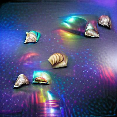 Holographic Seashells in Ethereal Midnight