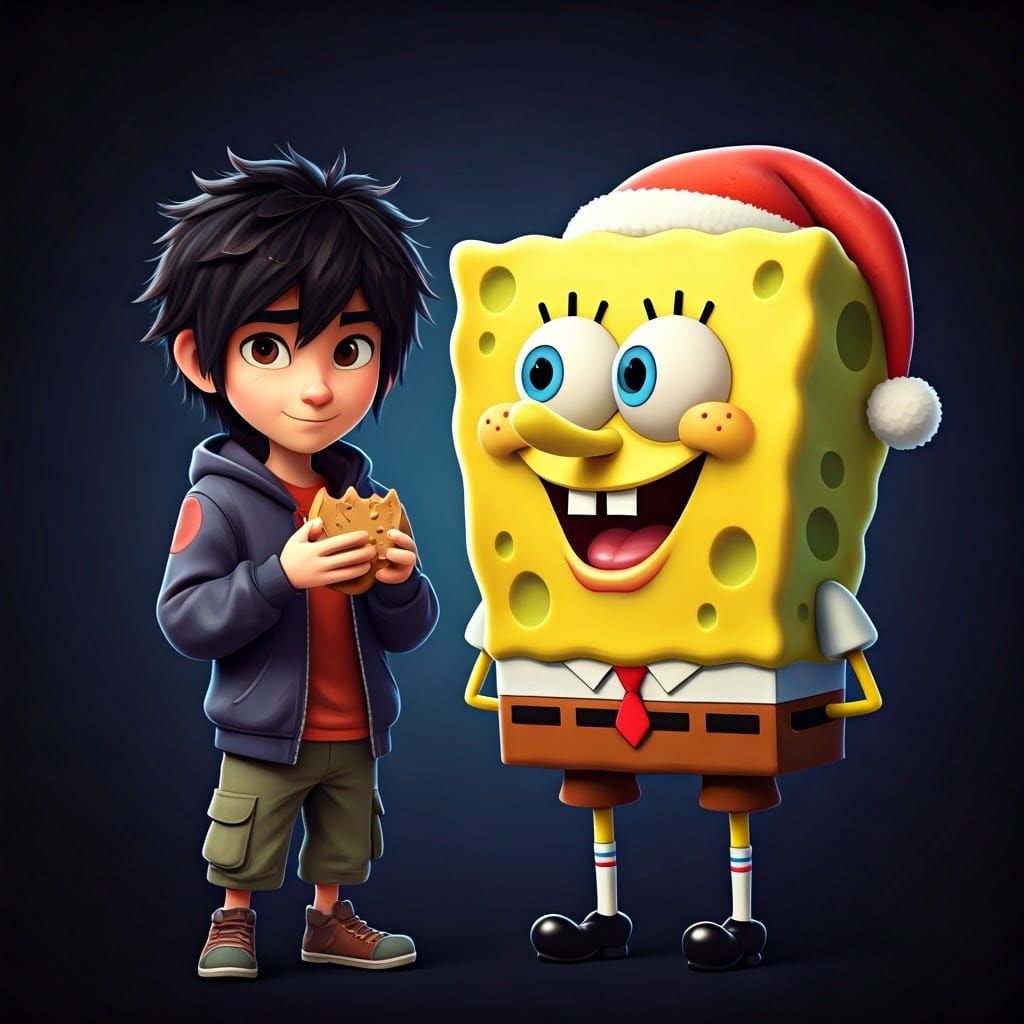 Disney-Inspired Friends Enjoy Holiday Treats in Festive Scen...