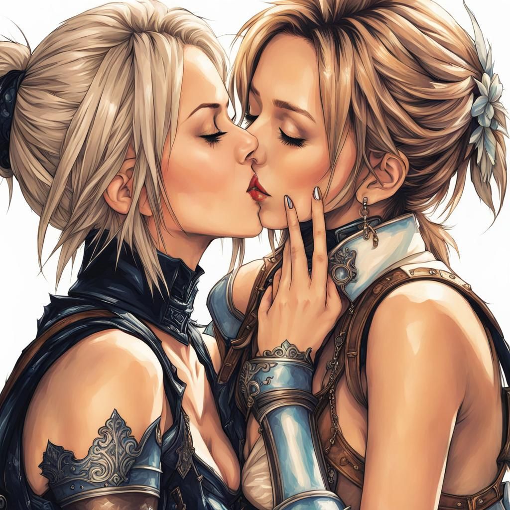 Kissing Women in Final Fantasy XII Style