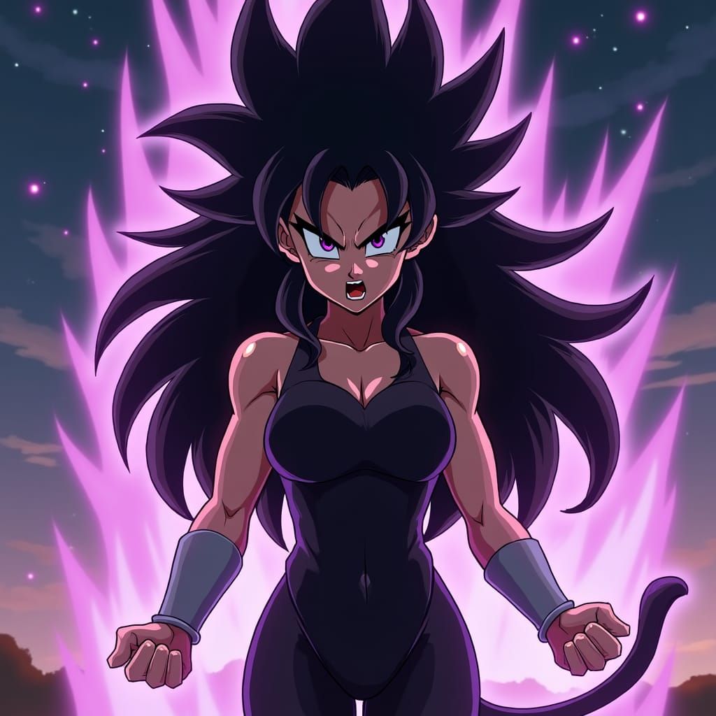 Fierce Saiyan Warrior in Dragon Ball Z Style