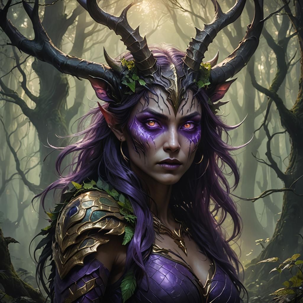 Mystical Transformation: Dark Fantasy Art Nouveau