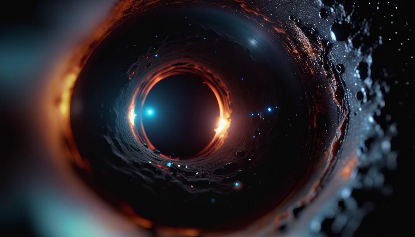 Cosmic Black Hole Portrait in Hyper-Realistic Style